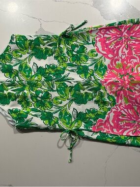 Lilly Pulitzer Green, White & Pink Floral Dress